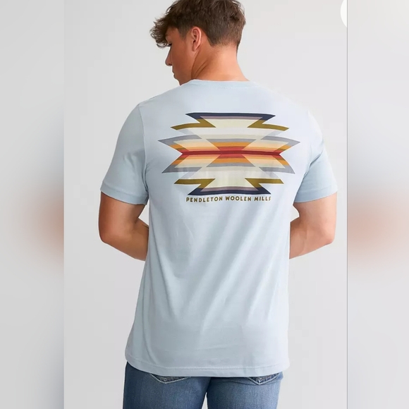 Pendleton Wyeth Trail Men's T Shirt Size XXL Light blue Fall Fashion - Picture 1 of 13